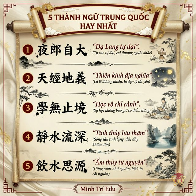 5 Thành Ngữ Trung Quốc Hay Nhất — Ý Nghĩa Sâu Sắc Và Cách Dùng